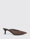 mesh nylon mules with monile and leather