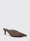 mesh nylon mules with monile and leather