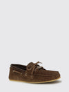 suede boat loafers with gg monogram