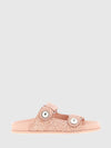 fayence tweed sandals with embroidered sequins
