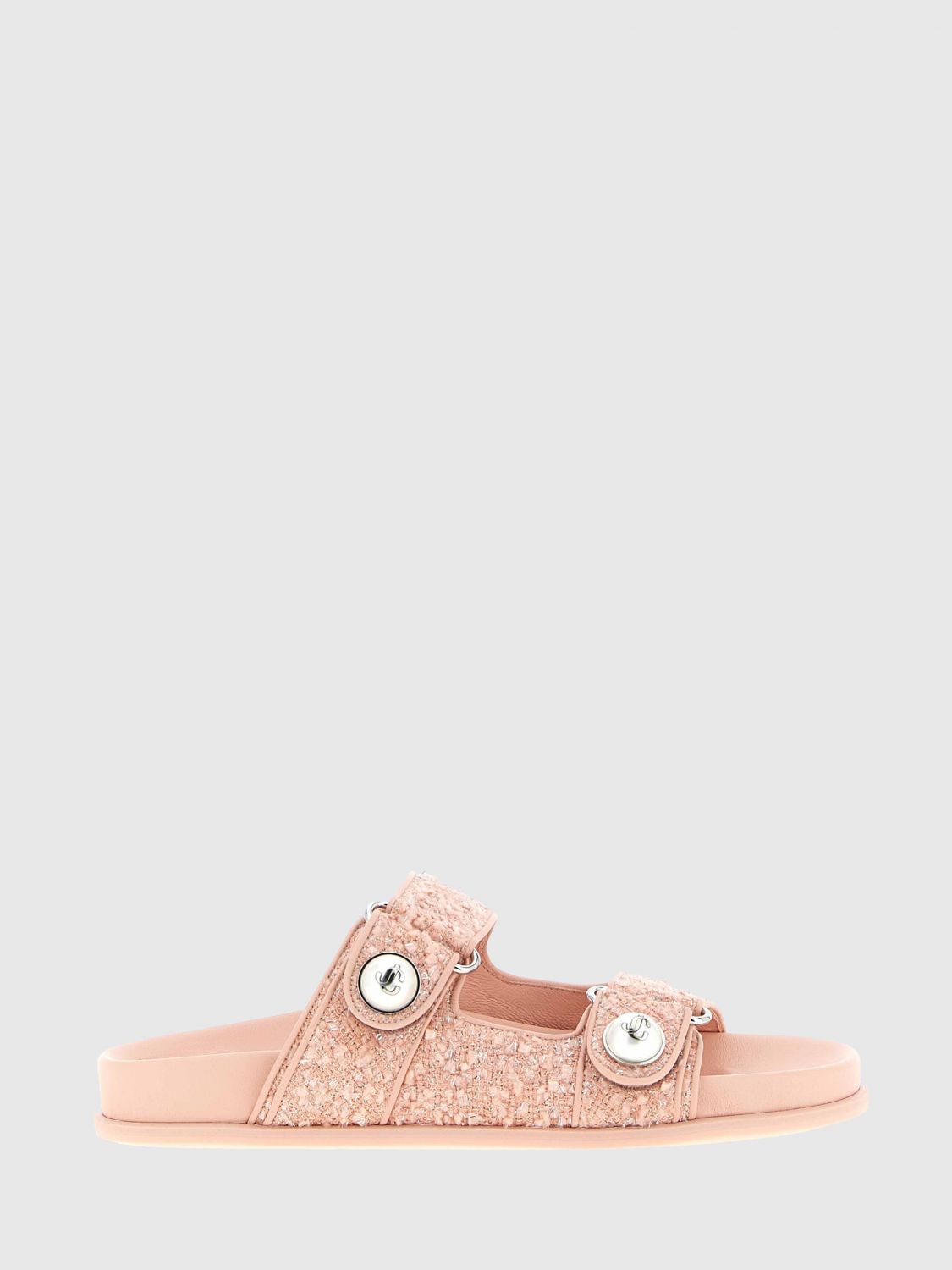 fayence tweed sandals with embroidered sequins