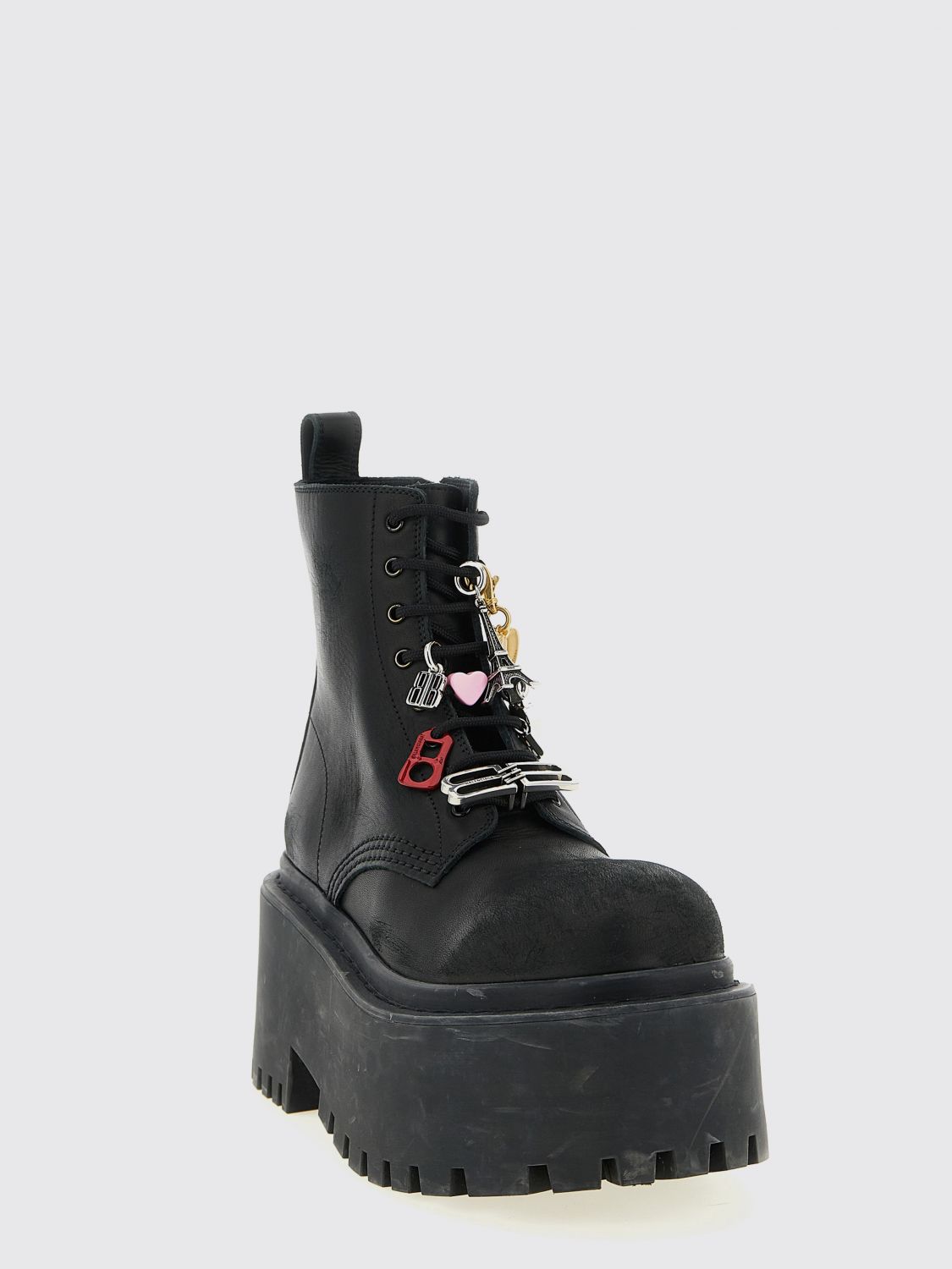 strike platform ankle boots with charms