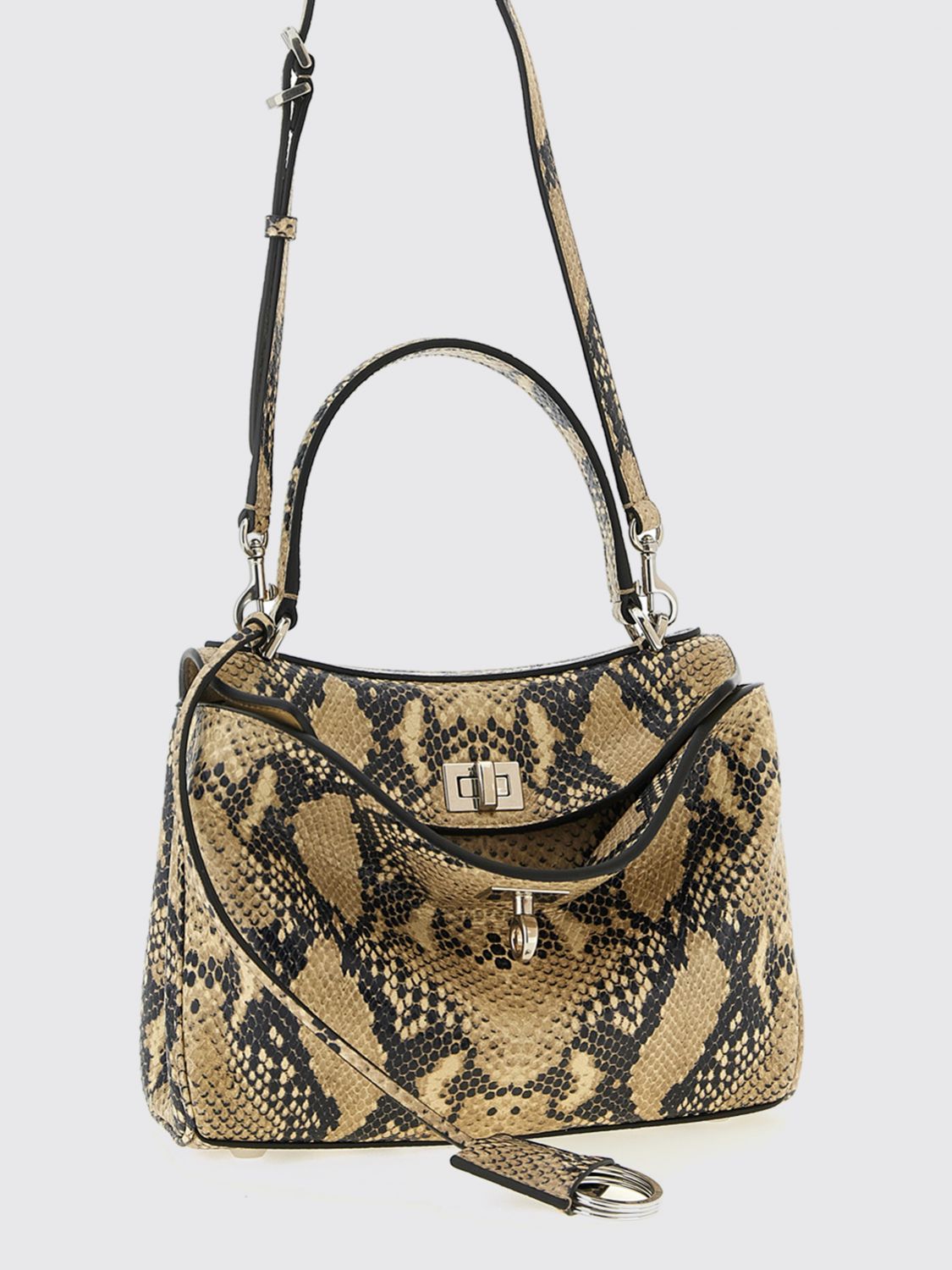 rodeo python print leather bag