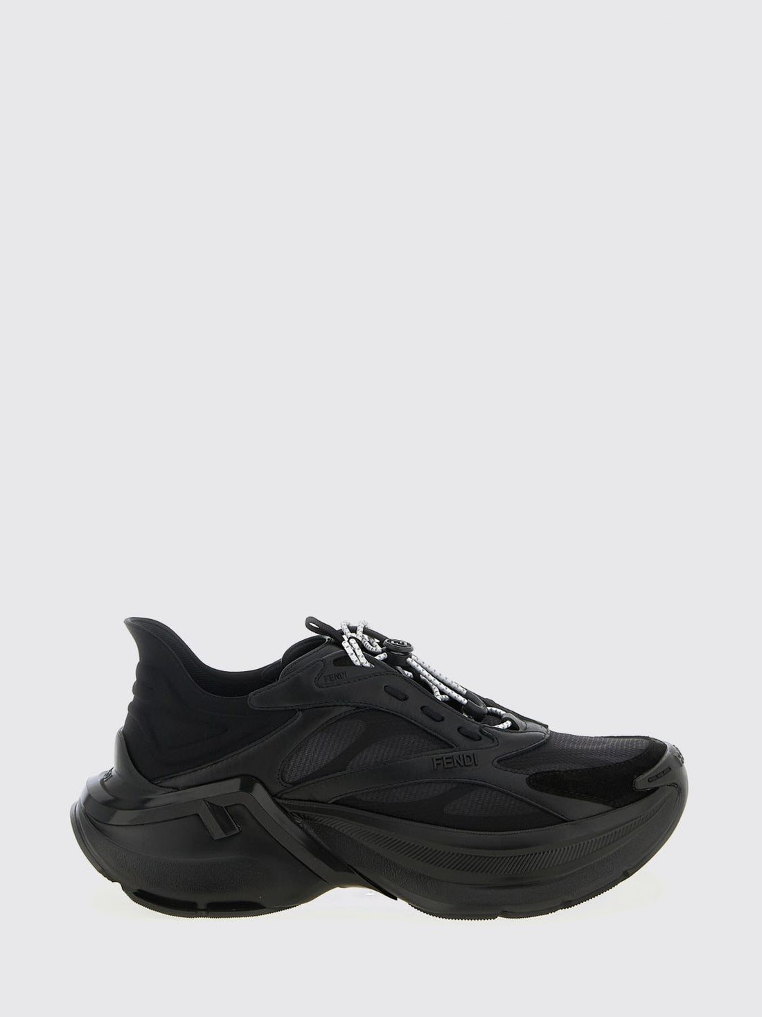 FENDI 36 f-light leather and nylon sneakers