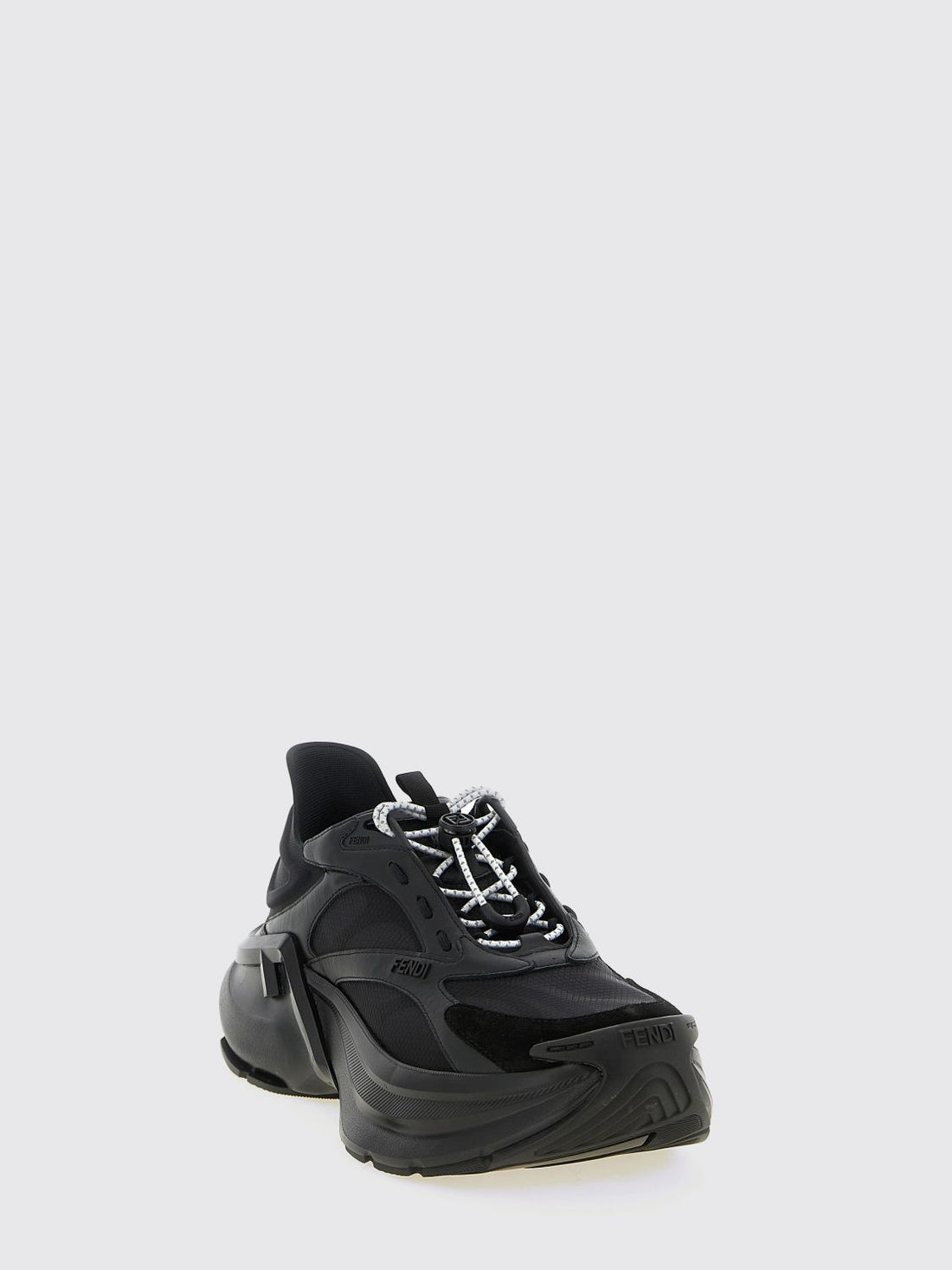 FENDI 36 f-light leather and nylon sneakers