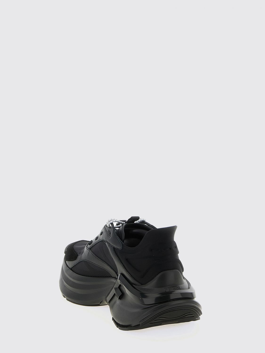 f-light leather and nylon sneakers
