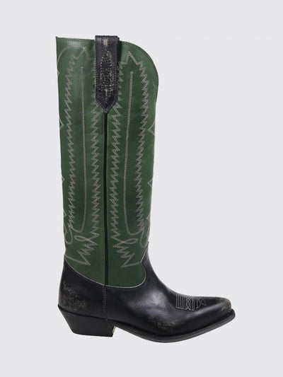 wish star embroidered leather boots