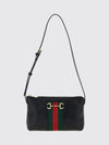 horsebit web leather bag