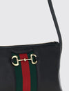 horsebit web leather bag