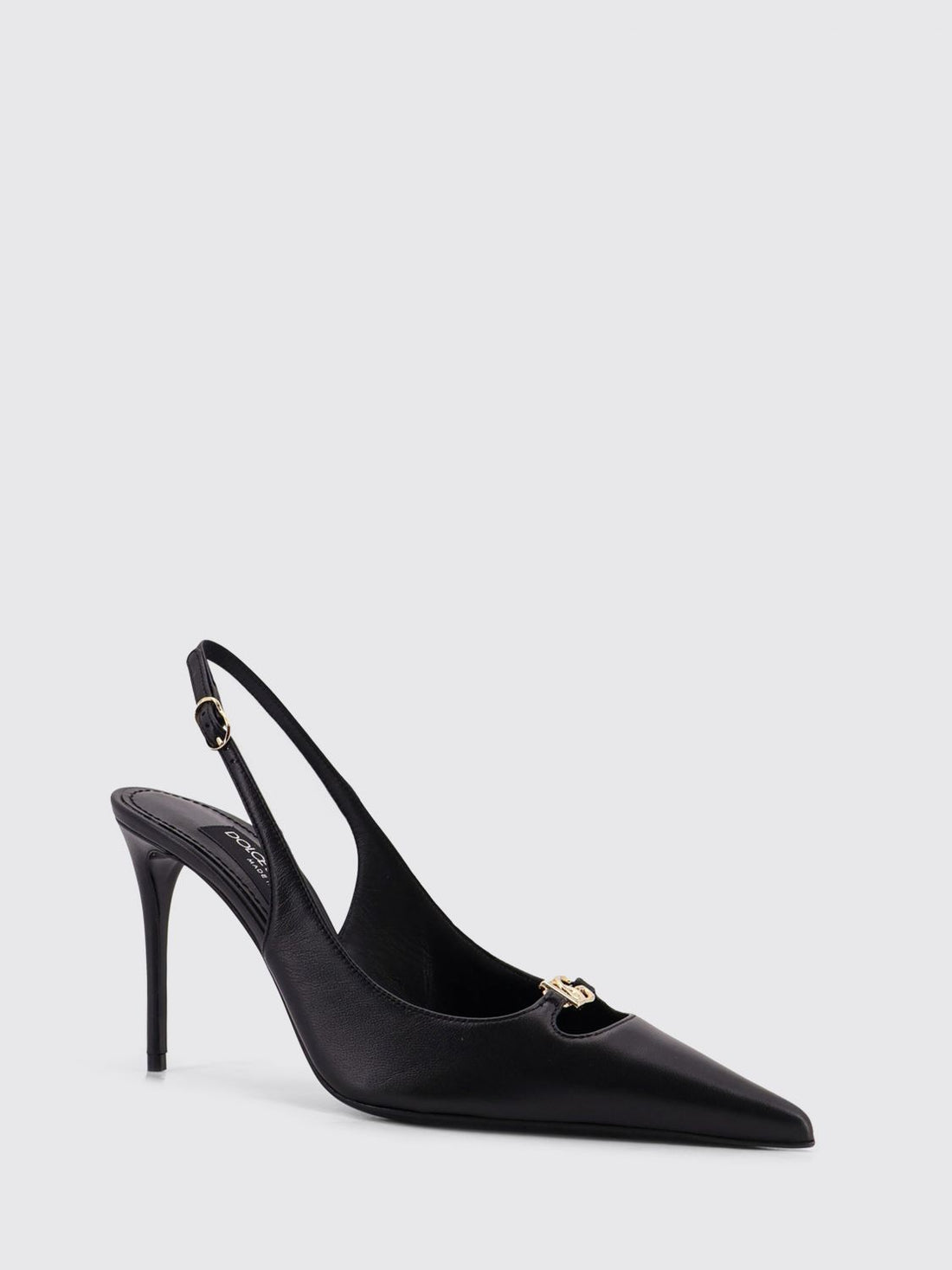DOLCE &amp; GABBANA 38½ leather slingback pumps