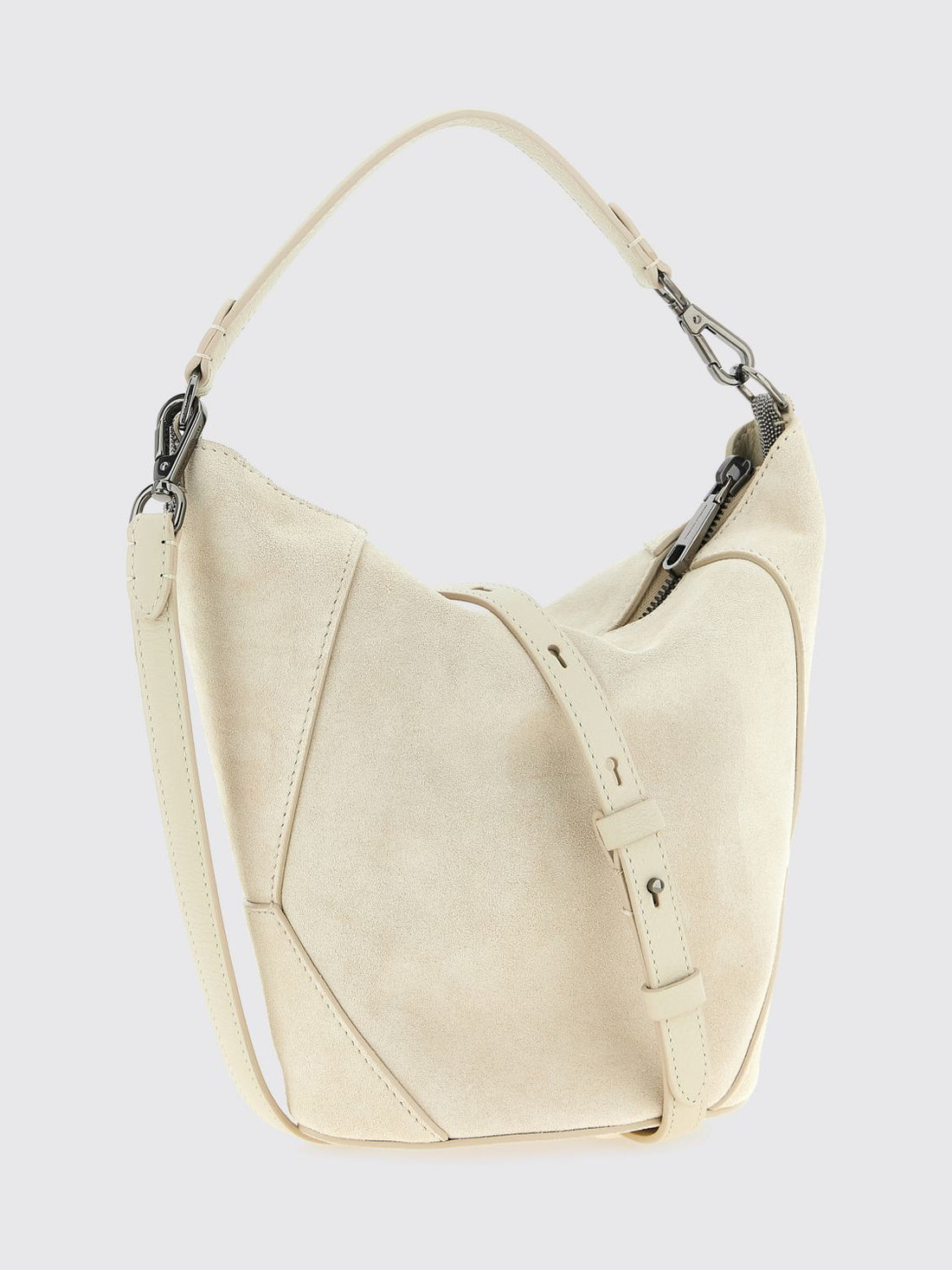 BRUNELLO CUCINELLI OS bc duo suede bucket bag with monile