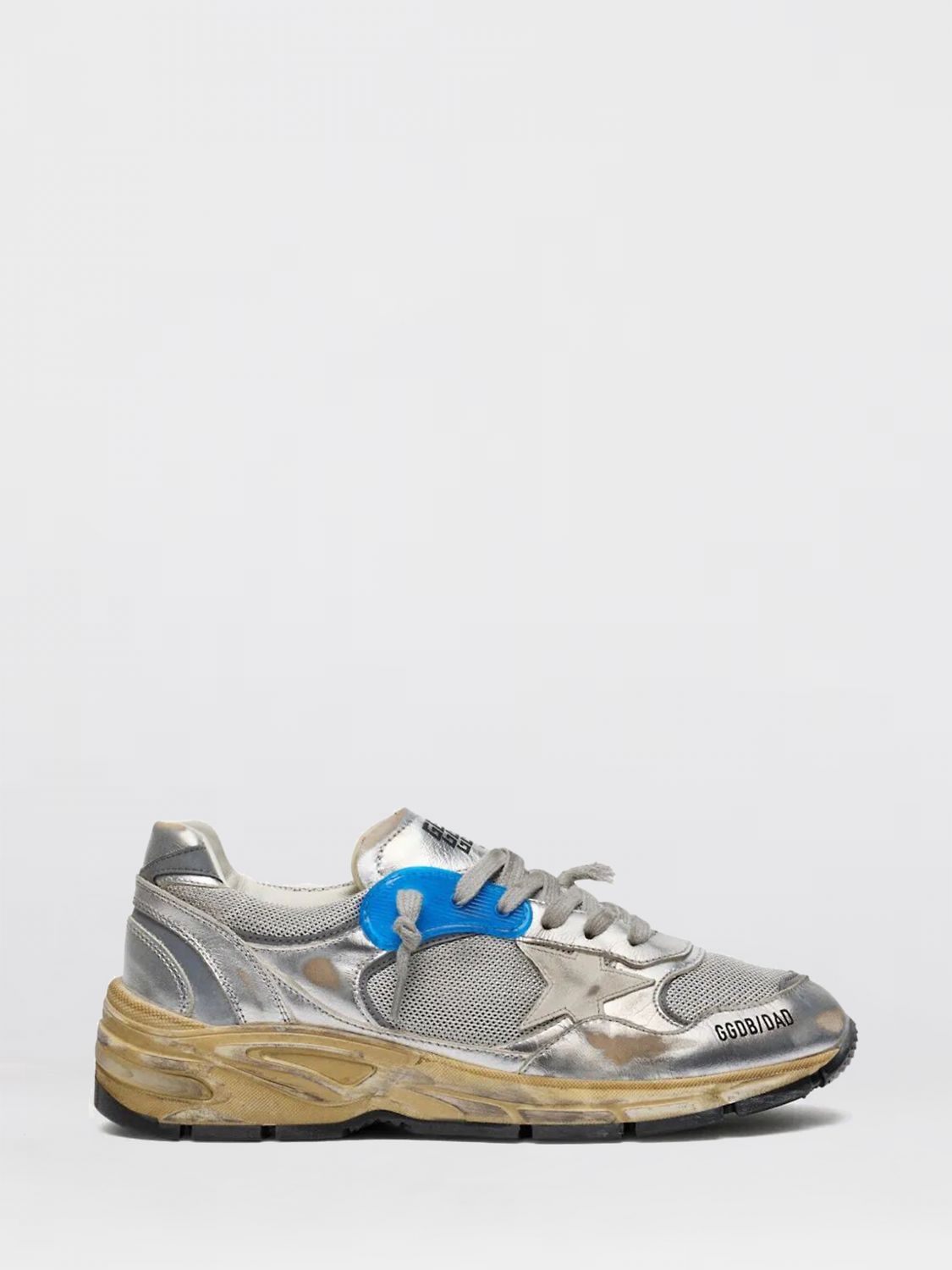 dad-star sneakers in mesh and used laminated leather