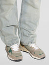 dad sneakers in suede and mesh