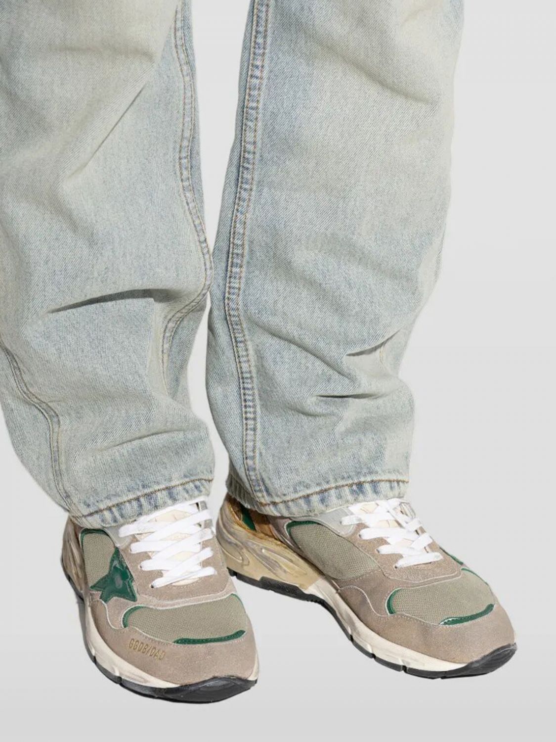 dad sneakers in suede and mesh
