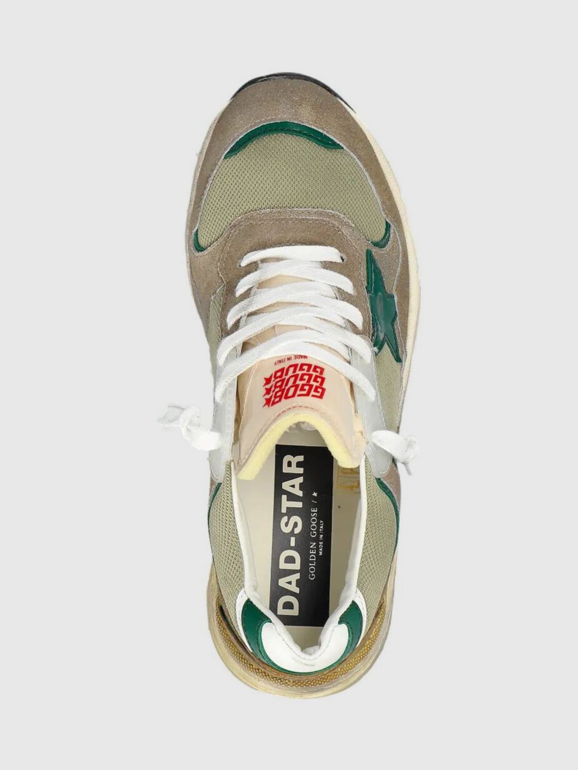 dad sneakers in suede and mesh