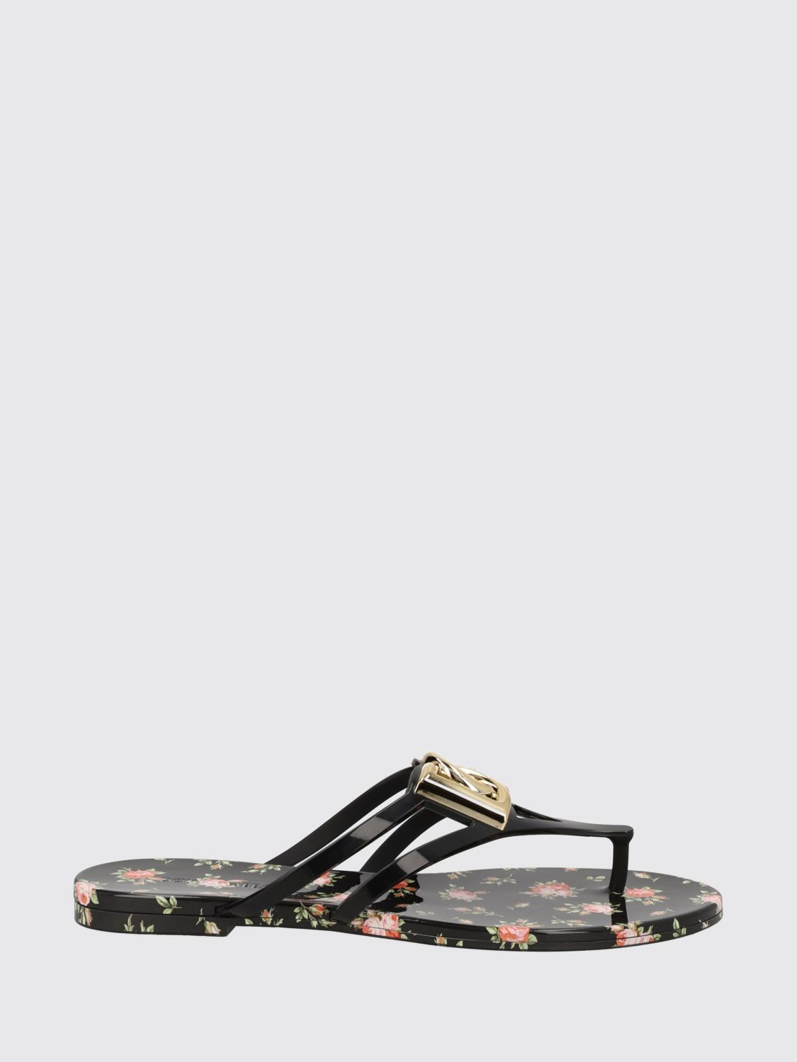 rubber flip flops with dg monogram