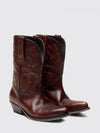 aged leather boots