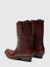aged leather boots