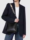 grained faux leather bag