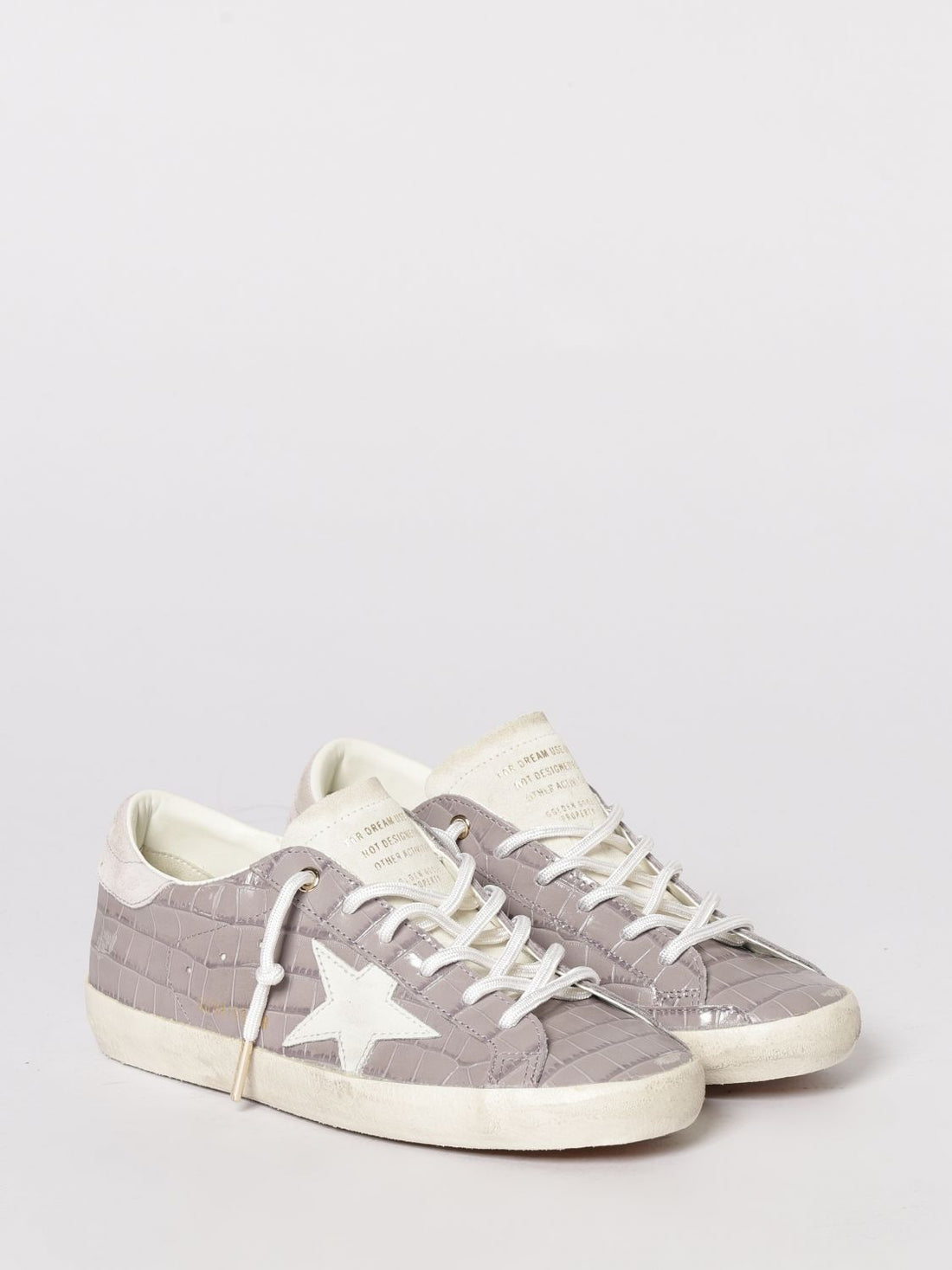 GOLDEN GOOSE 39 super-star crocodile print leather sneakers