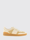 upvillage crochet raffia and leather sneakers