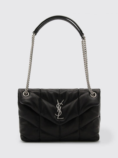puffer bag in chevron quilted nappa leather