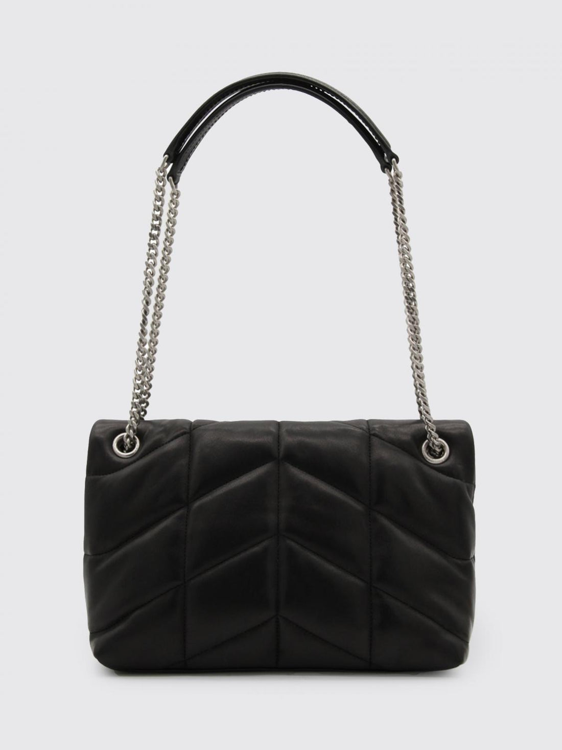 SAINT LAURENT OS puffer bag in chevron quilted nappa leather
