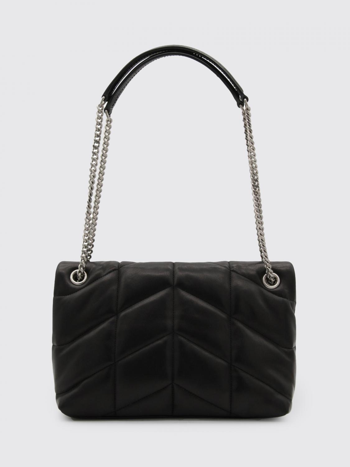 puffer bag in chevron quilted nappa leather