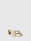 laminated leather baguette mules