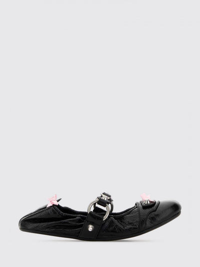 city arena leather ballet flats with bows