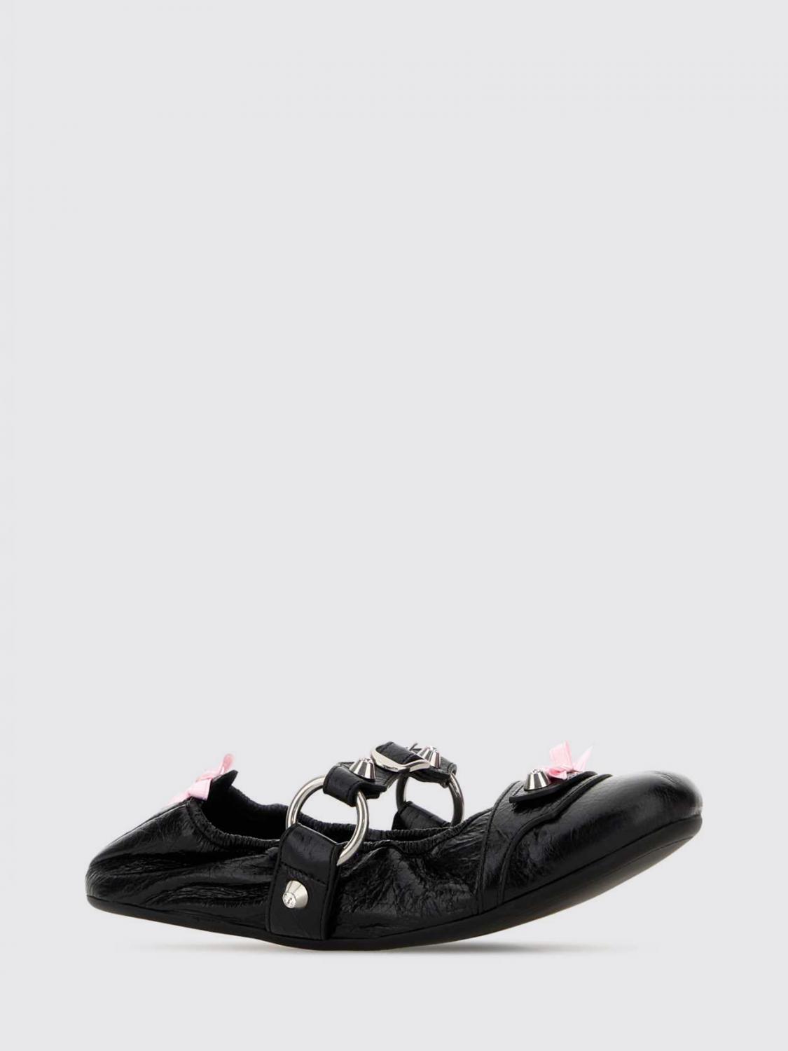 city arena leather ballet flats with bows