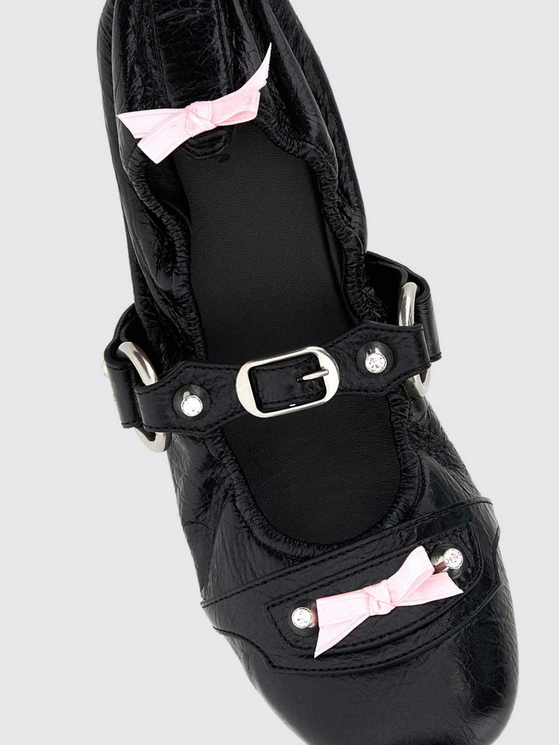 city arena leather ballet flats with bows