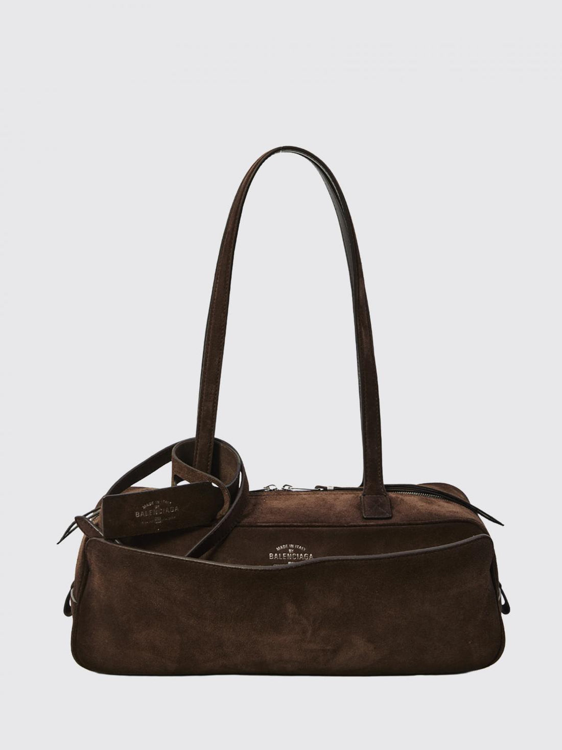 BALENCIAGA OS carrie small suede bag
