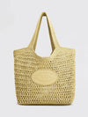 crochet raffia shopping bag