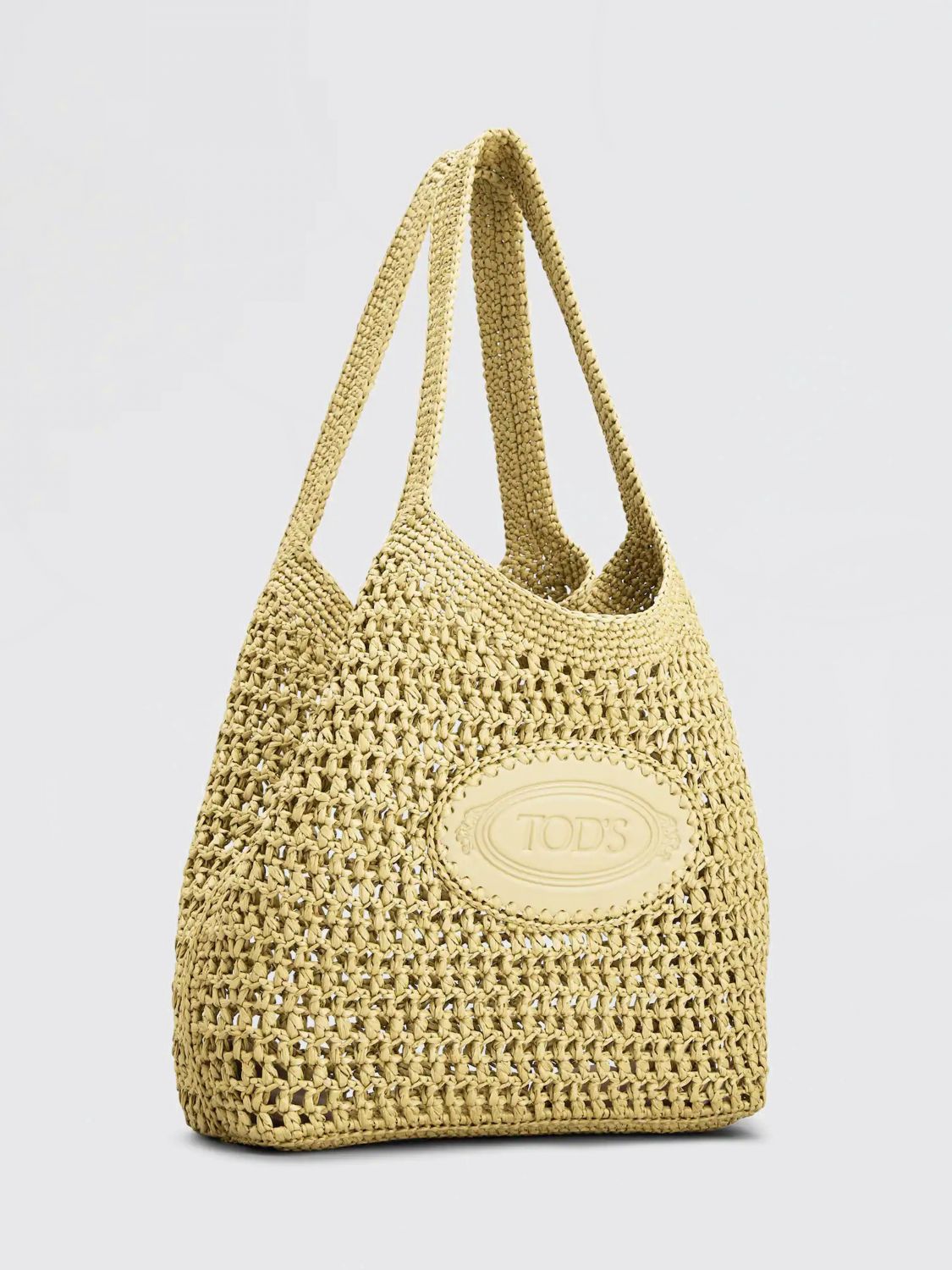crochet raffia shopping bag