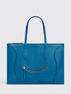 smile flat leather tote