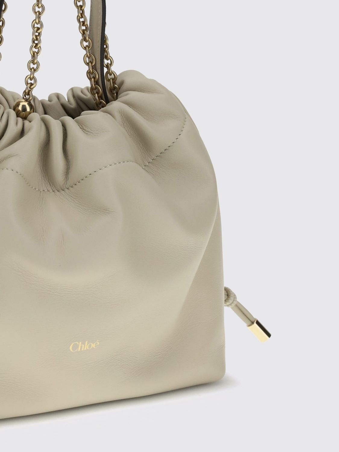 icons mini nappa leather bucket bag chloé