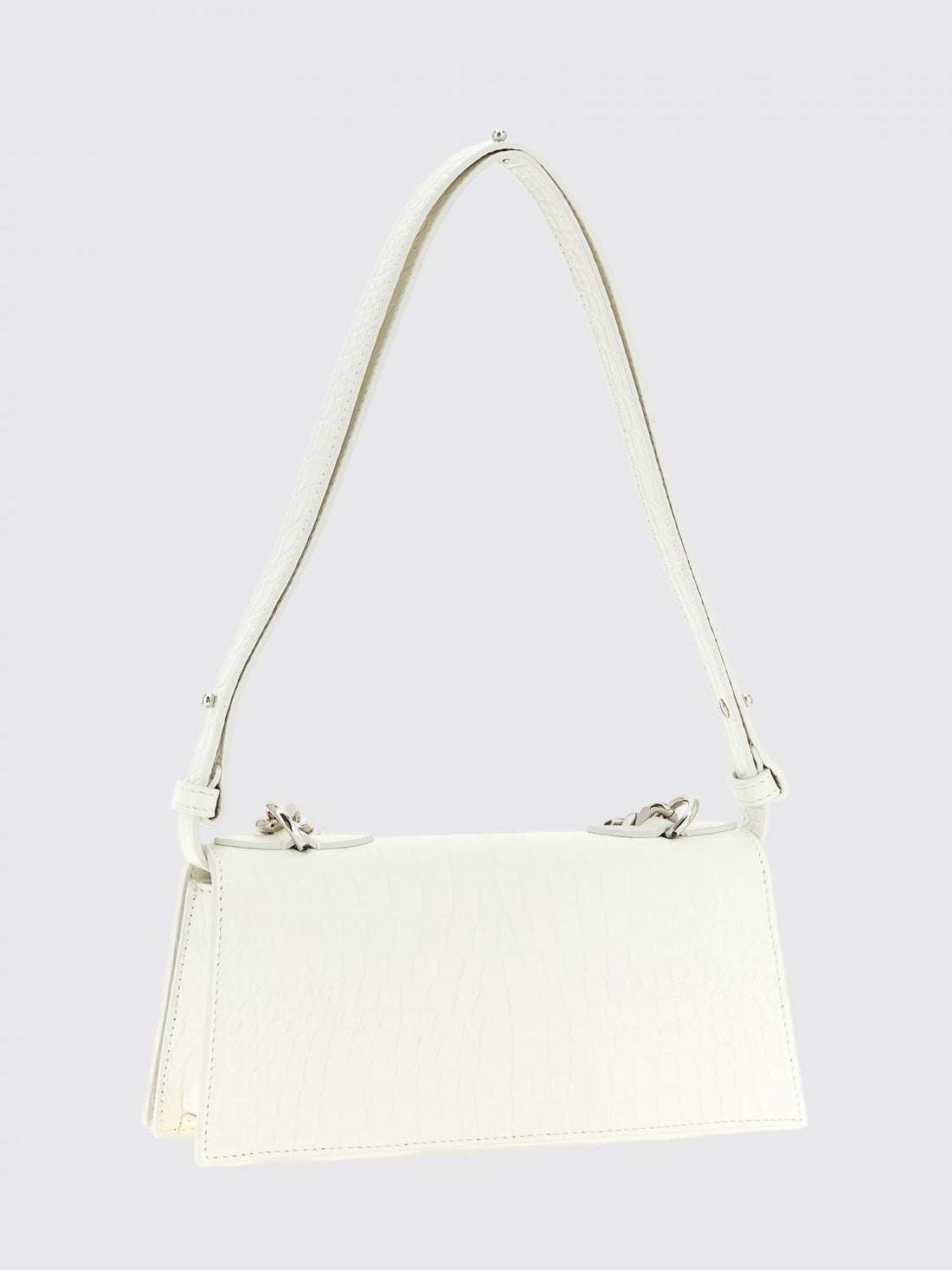 MCQUEEN OS jewelled croc print leather bag
