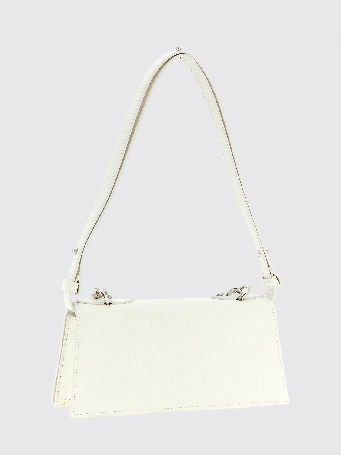 jewelled croc print leather bag