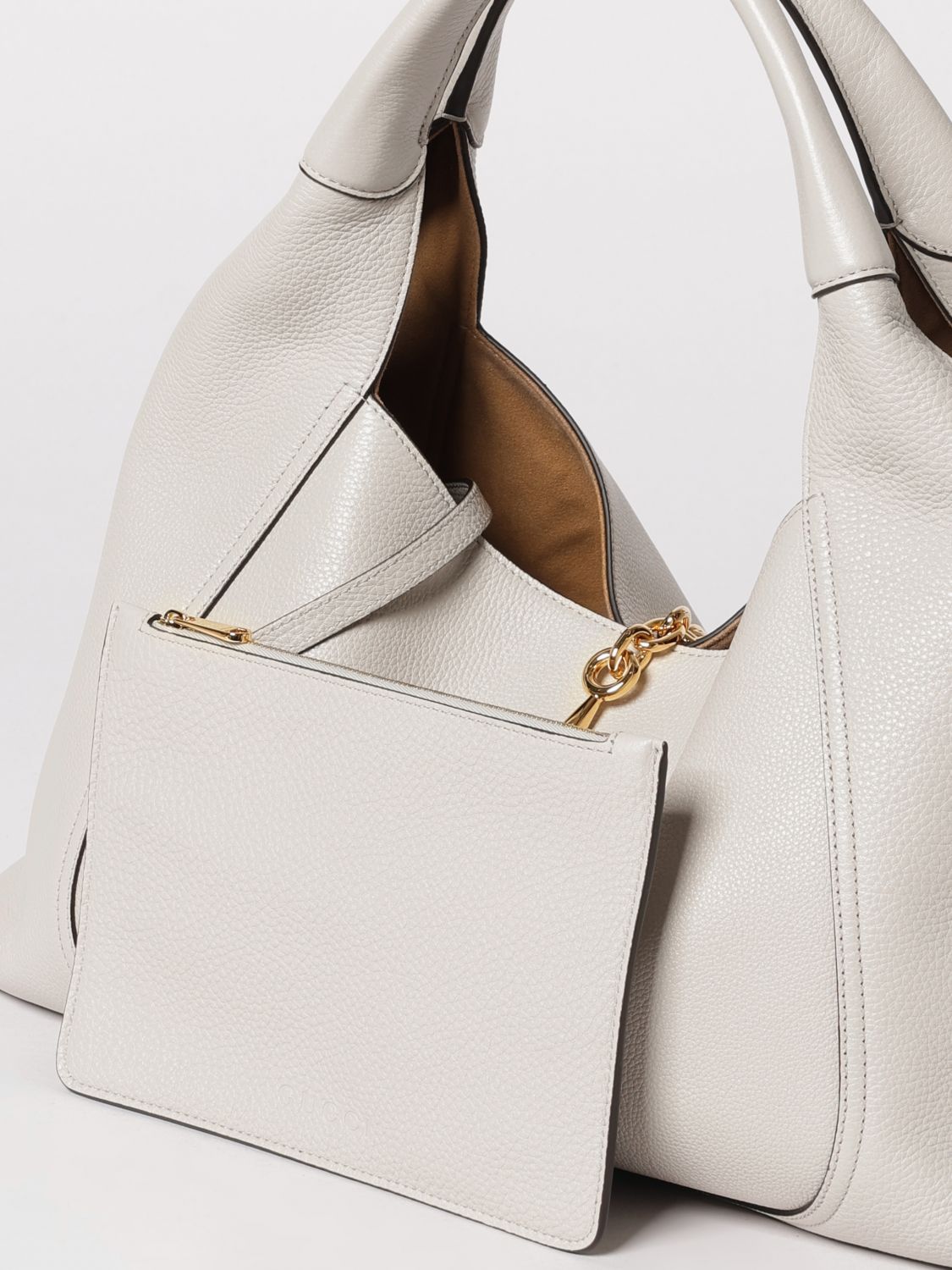 softbit maxi grained leather bag