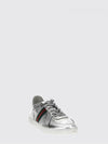 stretch laminated leather sneakers