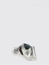 stretch laminated leather sneakers