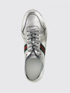 stretch laminated leather sneakers