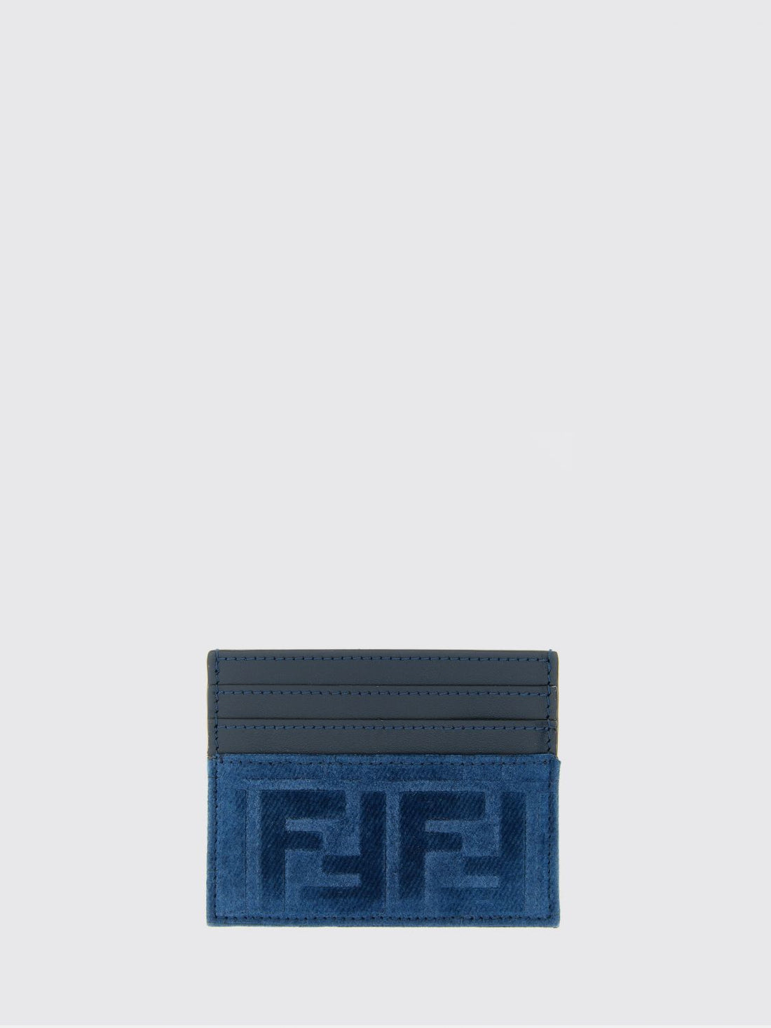 FENDI OS ff velvet and leather card holder