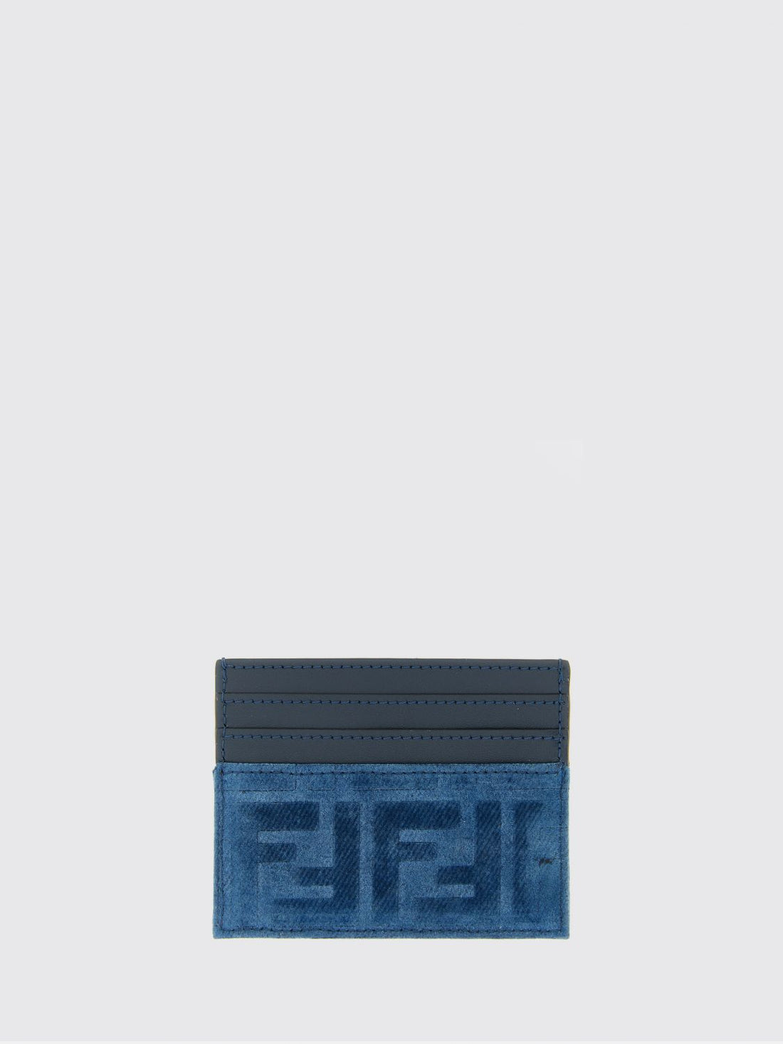 FENDI OS ff velvet and leather card holder