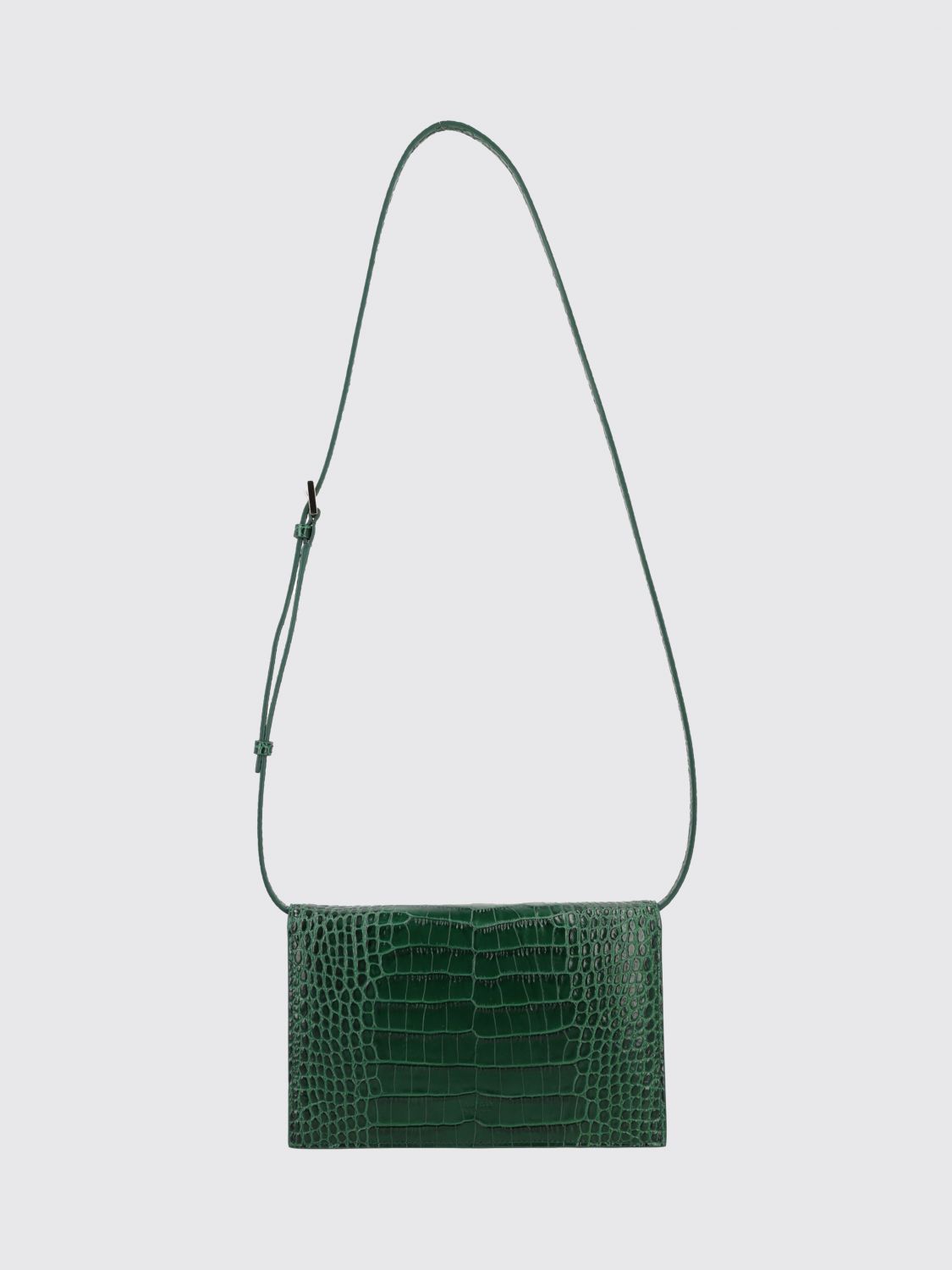 crocodile print leather bag