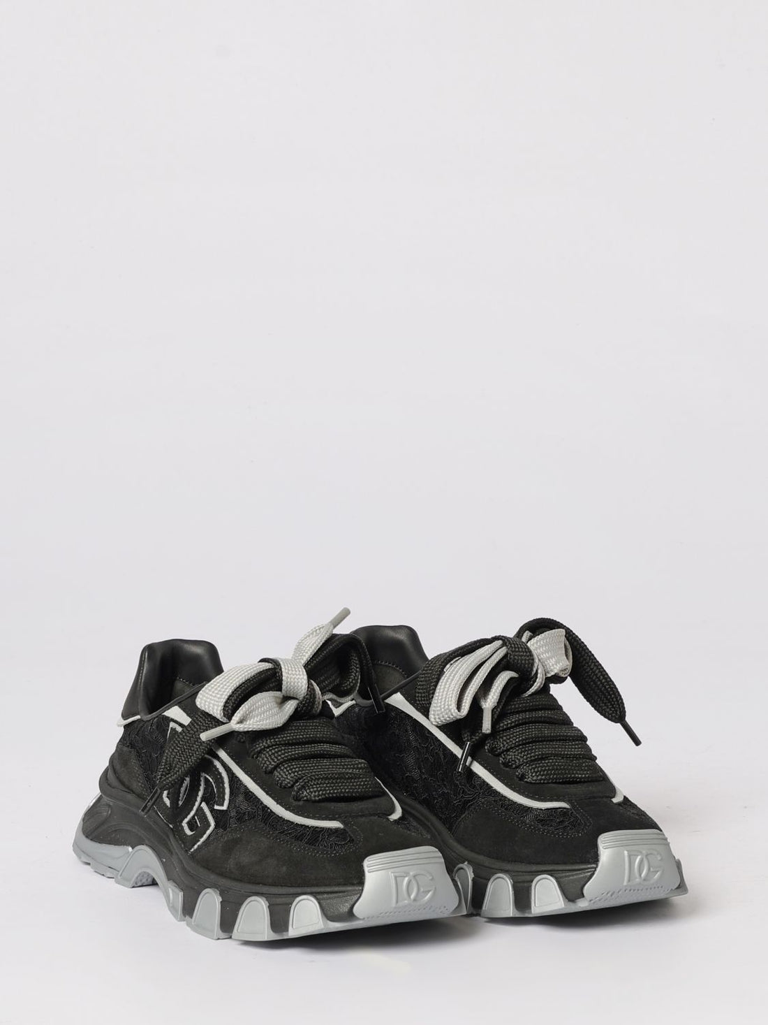 DOLCE &amp; GABBANA 36 dg country road sneakers in lace and suede