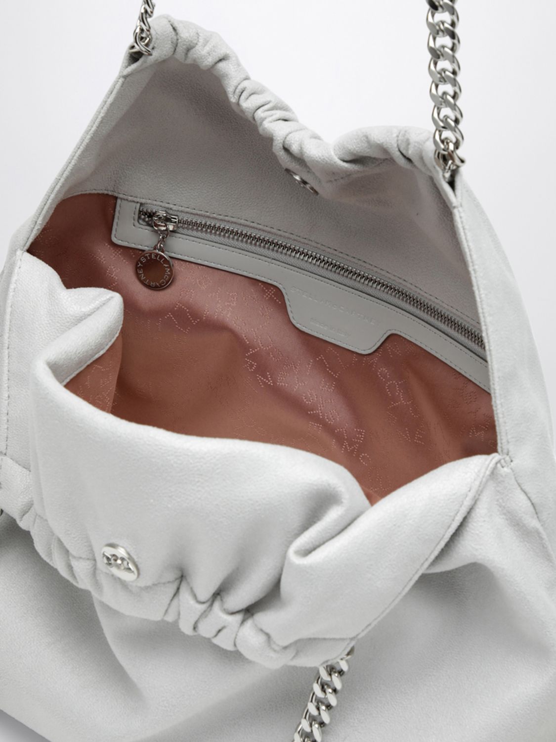 falabella faux suede bag