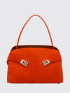 hug m croc print suede bag