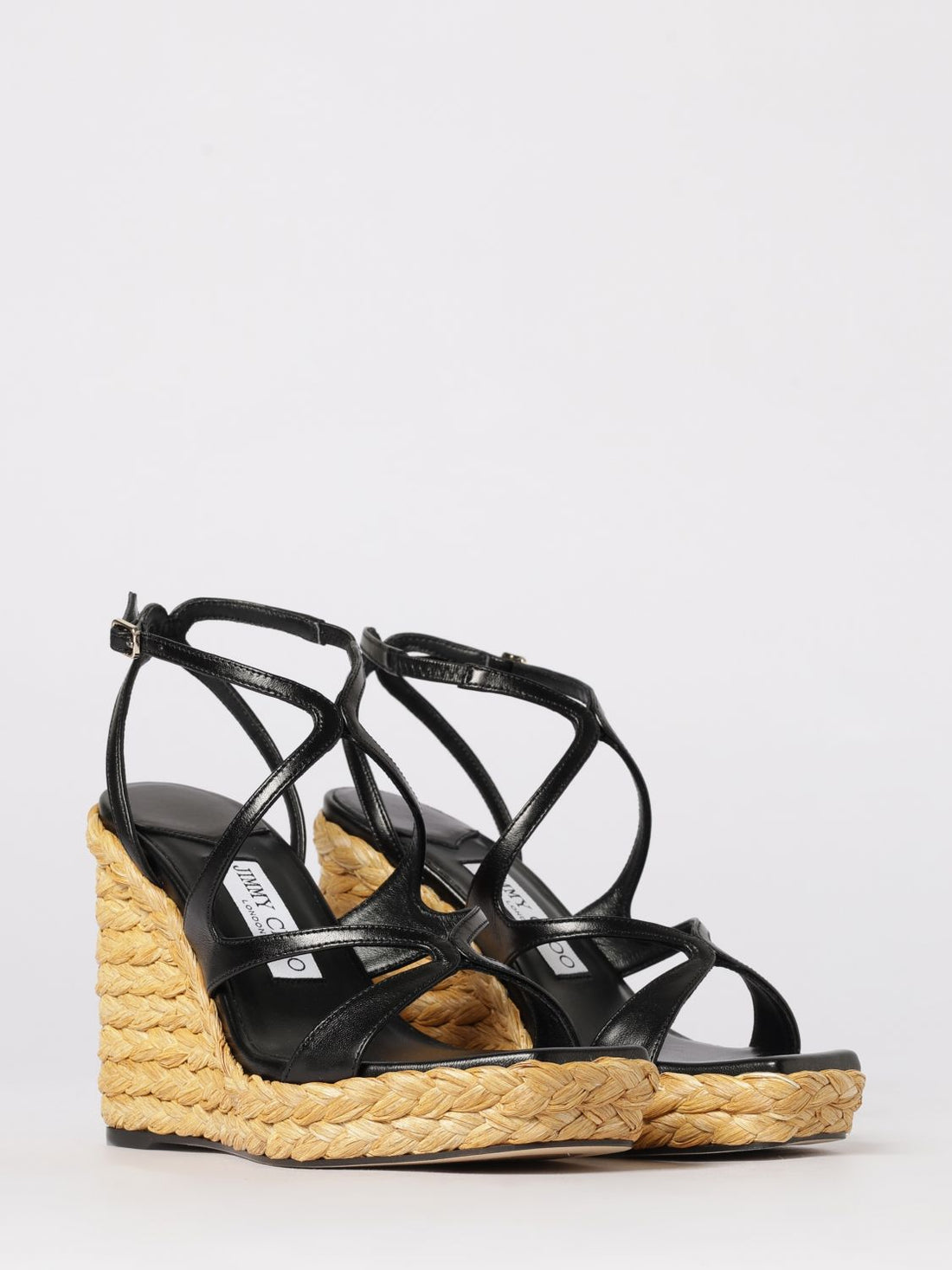 JIMMY CHOO 36 ayla leather wedge sandal